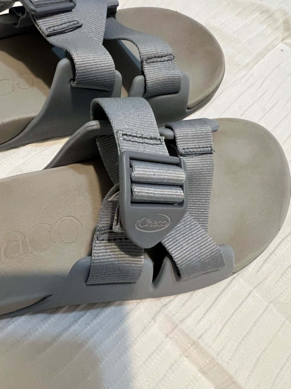 Chaco Women's Light Gray Adjustable Slide Sandal - Picture 3 of 4